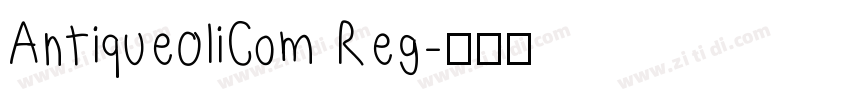 Antique0liCom Reg字体转换